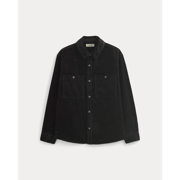 NWT Everlane Wide Wale Corduroy Shirt in Black size Medium - Picture 3 of 8